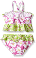 Flap Happy Little Girls UPF 50+ Hana Crossback 2-Piece Swimsuit, Daisy Jane, 2