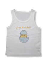 Light of Mine Designs Just Hatched Blue Rib Cotton Infant Tank Top, 18-24 M