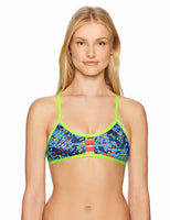 TYR Womens Oceania Pacific Tieback Top, Blue, XS