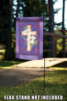 Toland Home Garden Lily and Cross 12.5 x 18 Inch Garden Flag