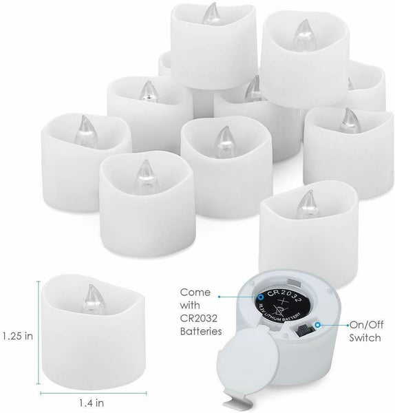 Weimoc Flameless Candles, Set of 12 Battery Operated Tea Lights