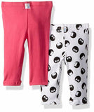 Flapdoodles 2 Pack Girls Printed and Solid Legging 6X