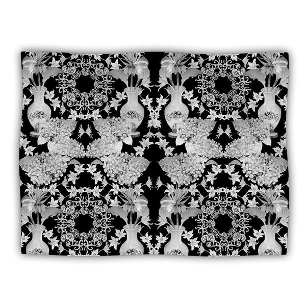 Kess InHouse DLKG Design Versailles Black Dog Blanket, 60 by 50-Inch