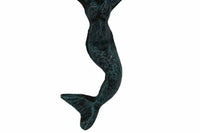 Hampton Nautical Cast Iron Swimming Mermaid Bottle Opener, 7", Seaworn Blue