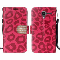 HR Wireless Cell Phone Case for Kyocera Hydro View C6742 Hot Pink Leopard